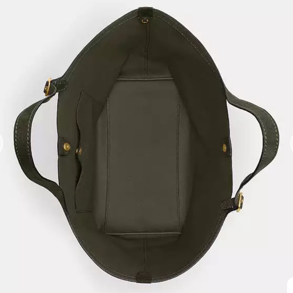 Coach Olive Green Gramercy Suede Tote Bag - Picture 3 of 8